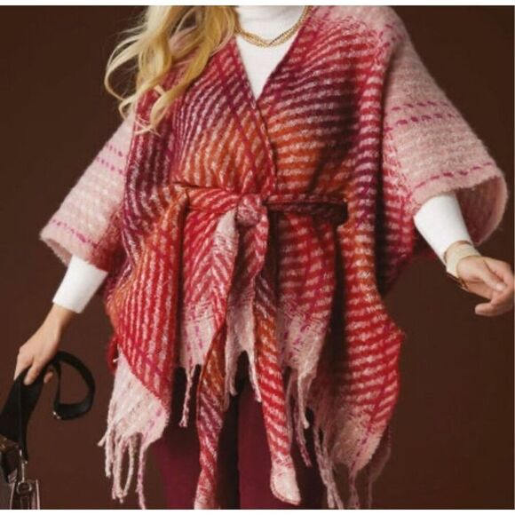 Vince Camuto Berry Poncho Cardigan - Picture 2 of 8